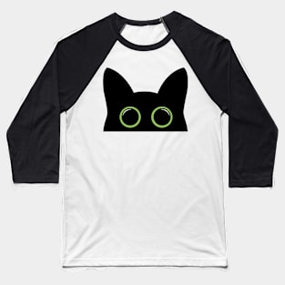 Black cat Baseball T-Shirt